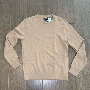NWT! Club Monaco Men's Camel Cashmere Crewneck Sweater